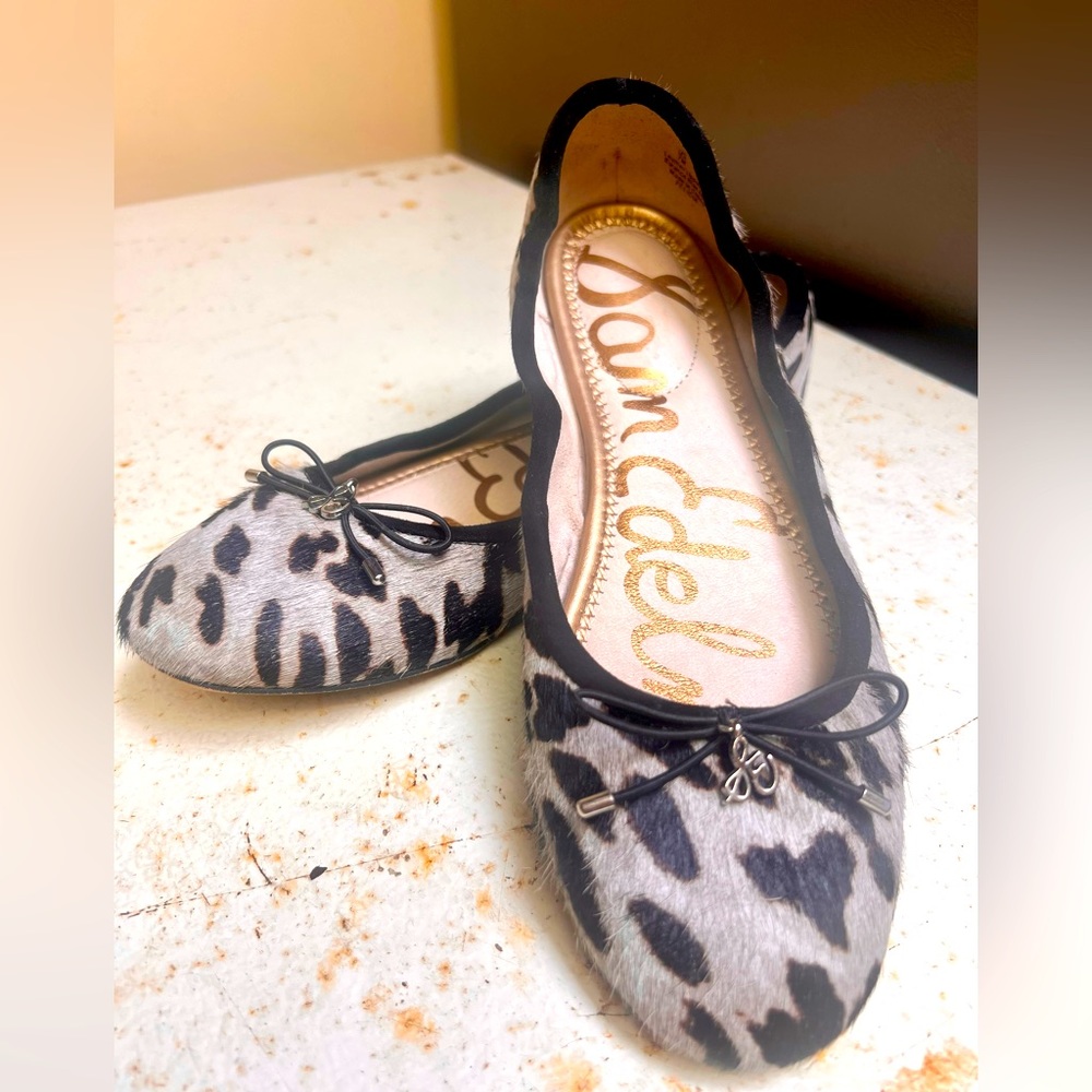 Sam Edelman Felicia Ballet Flat in Tan Leopard Size 7 NWOT